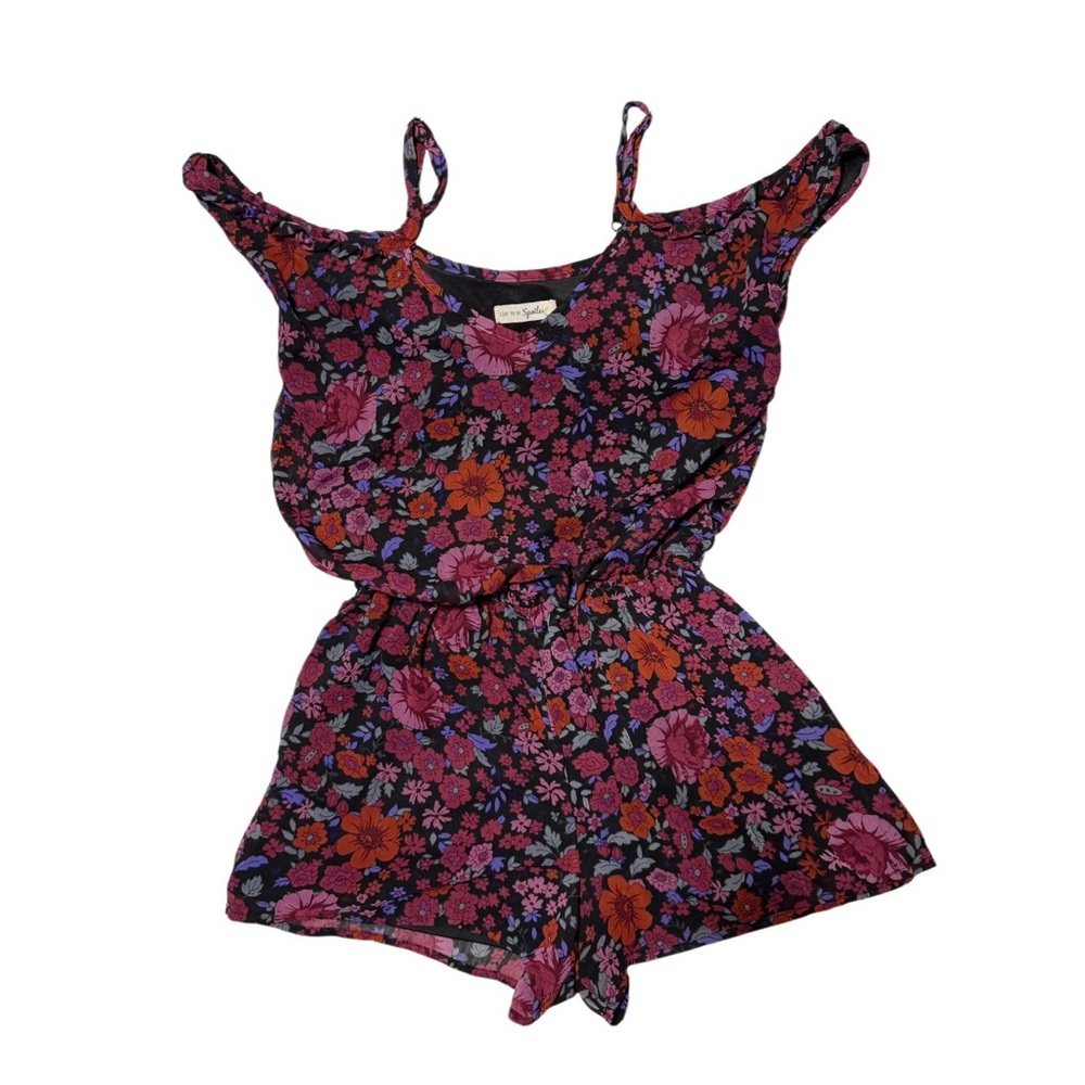 Live to Be Spoiled Floral Off-Shoulder Romper